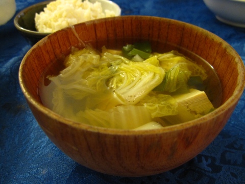 Napa tofu soup